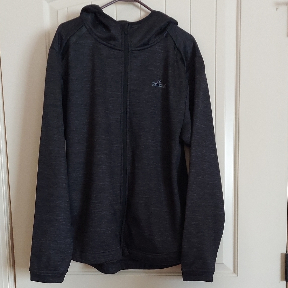 Spalding Dark Gray Men's Zip Up Hoodie L